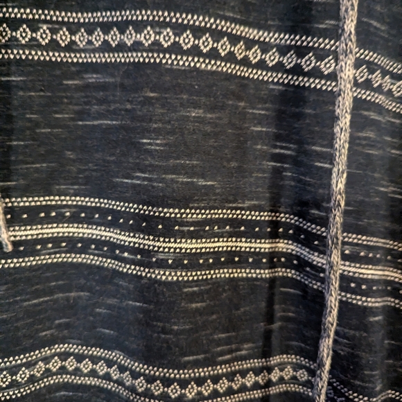 Blue and White Striped Zip-Up Hoodie Sweatshirt - Picture 2 of 6